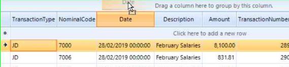 Data Drill Window